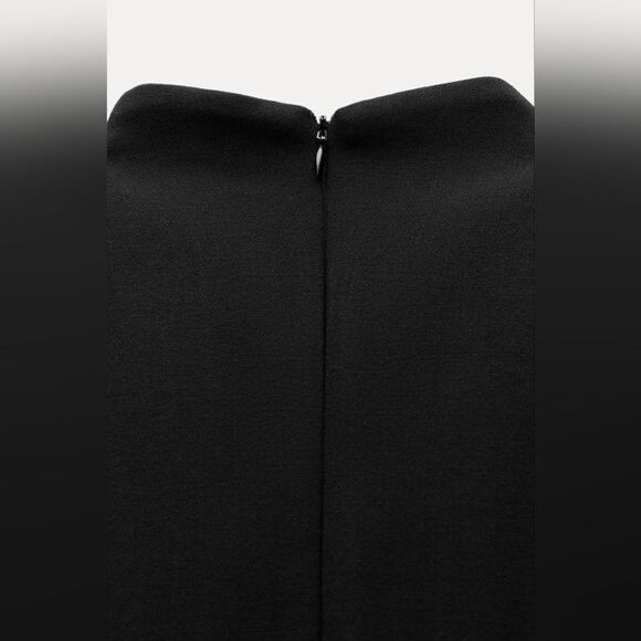 NWT ZARA GODETS SHORT DRESS - Picture 8 of 9